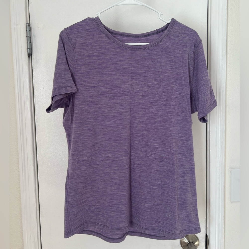Woolx Crewneck Tee Shirt Size Large Purple